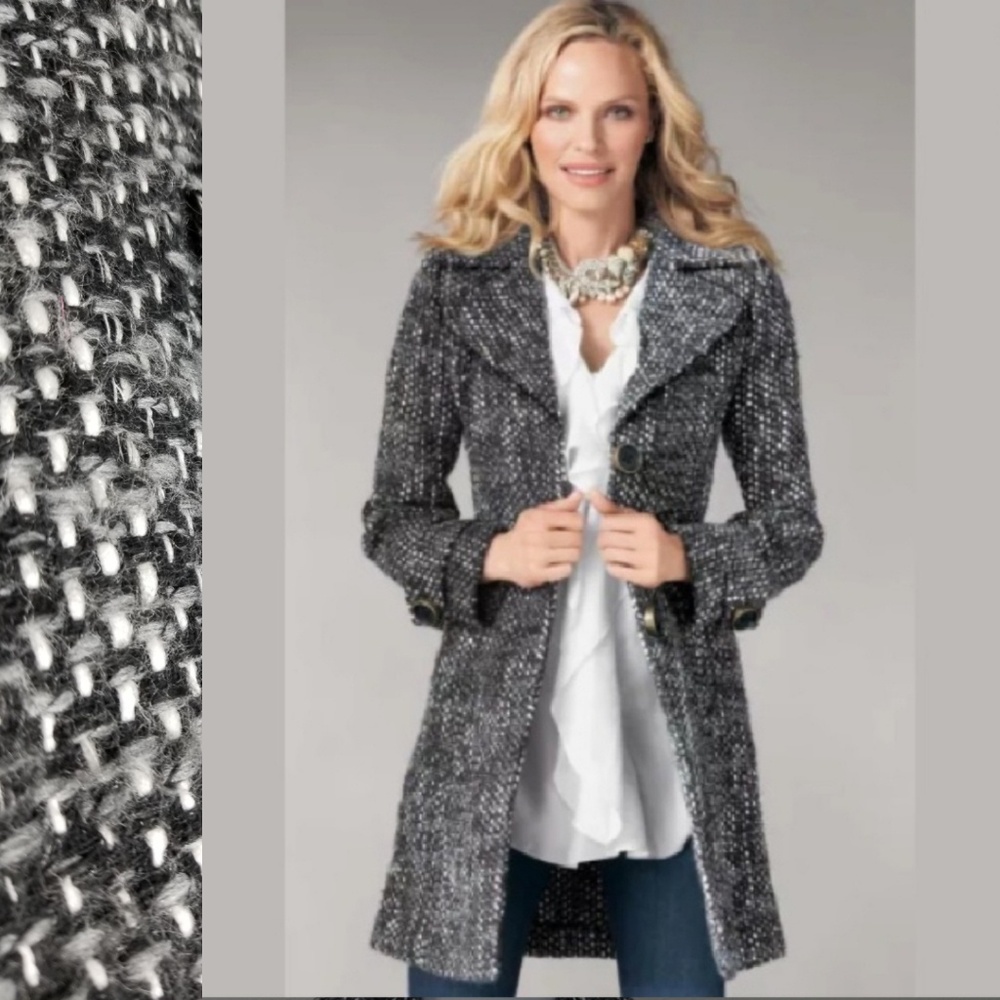 CAbi Tweed Salt and Pepper size small